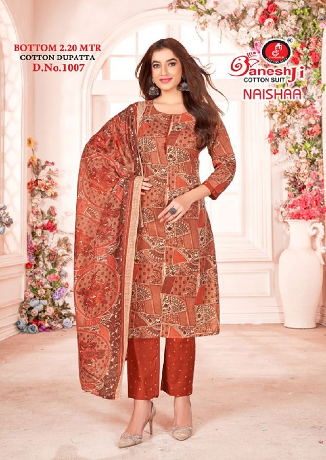 Ganeshji Naishaa Vol 1 Printed Cotton Dress Material Catalog
